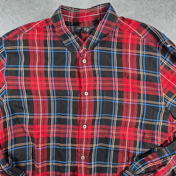 Marc By Marc Jacobs Other - Marc by Marc Jacobs Button Down Mens XL Black Plaid Shrunken Fit Tencel Shirt